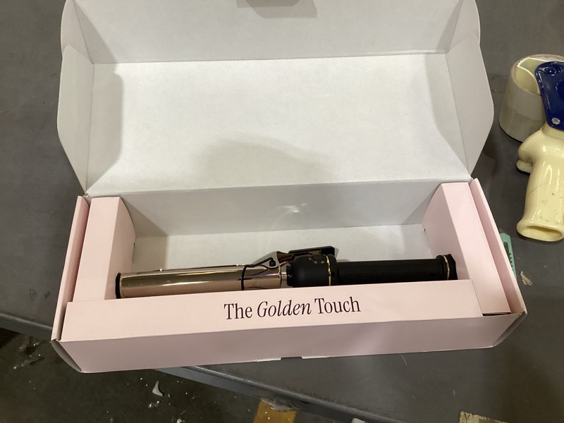 Condition photo showing New/Like New for hot tools 24k gold professional 1" extended barrel curling iron with clamp for bouncy curls, faster styling, less damage & long-lasting results 1 inch