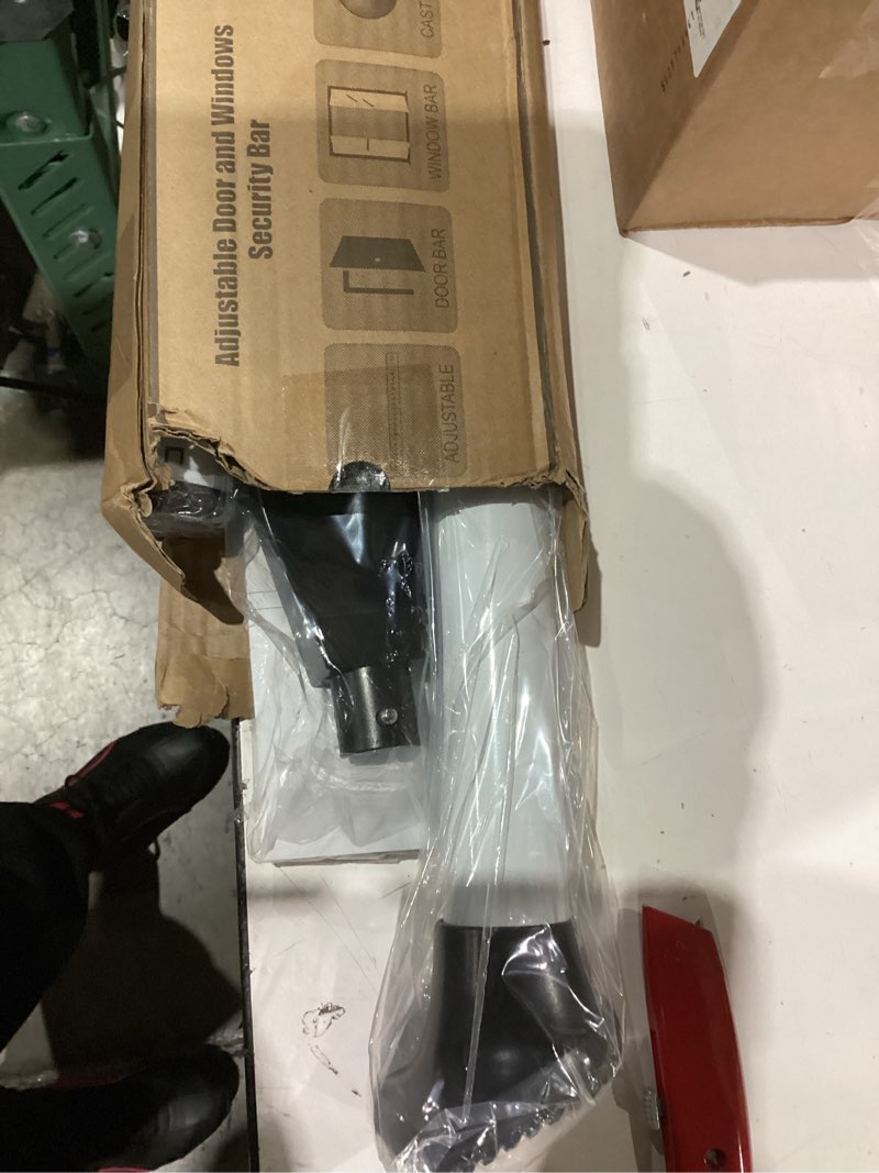 Condition photo showing New/Like New for Rerishom Door Security Bar, Door Stoppers Security bar,Heavy Duty Door Lock Security Door Jammer Door Stopper for Apartment, Hotel Room,Screen Door Hardware, Gate Lock Bar, 2 Pack White 2 Pack