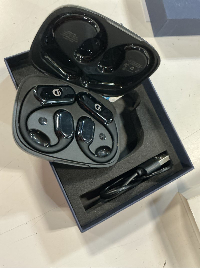 Condition photo showing Good Condition for true wireless bone conduction earphones, ows open ear headphones with earhooks, bluetooth 5.3, up to 60h playtime with case, ip68, aac/sbc, for cycling yoga workouts black normal bone conduction