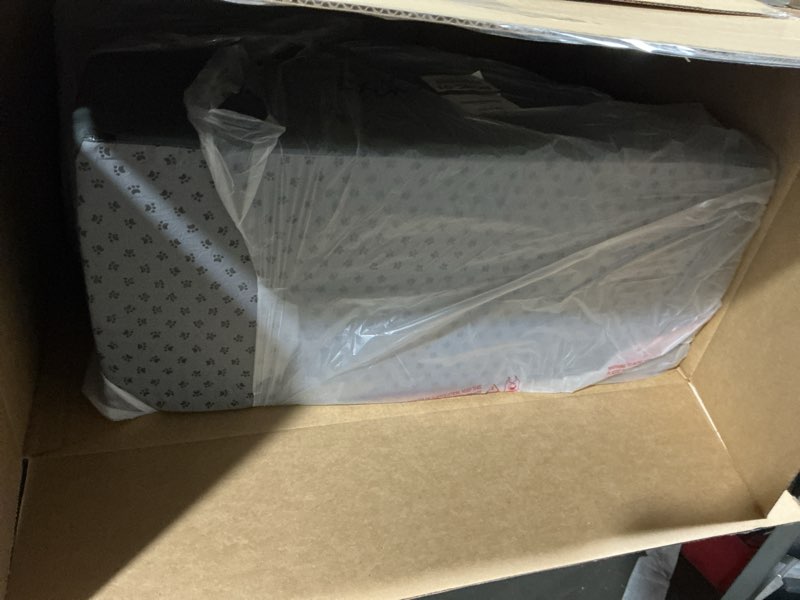 Condition photo showing Good Condition for dog stairs for bed 28.7”h, 5-step dog ramp, non-slip sturdy pet steps for small dogs & cats to get on high bed or couches, grey