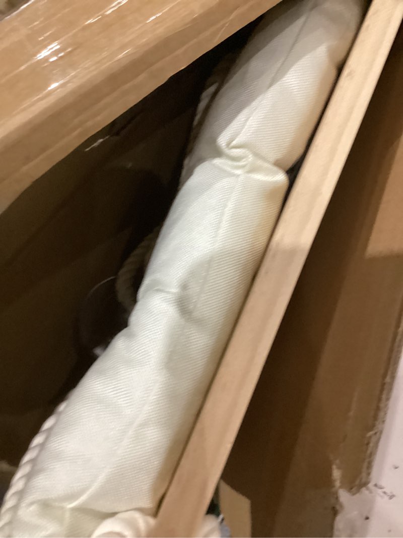 Condition photo showing Good Condition for Cat Window Perch with Industrial-Grade Suction Cups - Solid Pine Wood Hammock Bed, Soft Cushion - 42 lb Capacity for Cats Inside Beige Medium