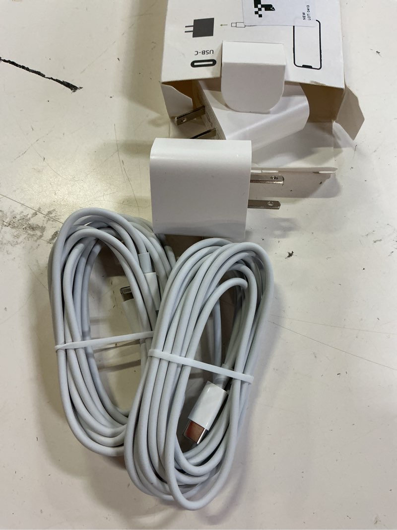 Condition photo showing Good Condition for iphone fast charger,apple charger super quick iphone charger fast charging,2pack 10ft long type-c to lightning cable cord usb c wall charger block adapter for iphone 14 13 12 11/13pro max/12mini/xs/xr 10ft(c-l? white