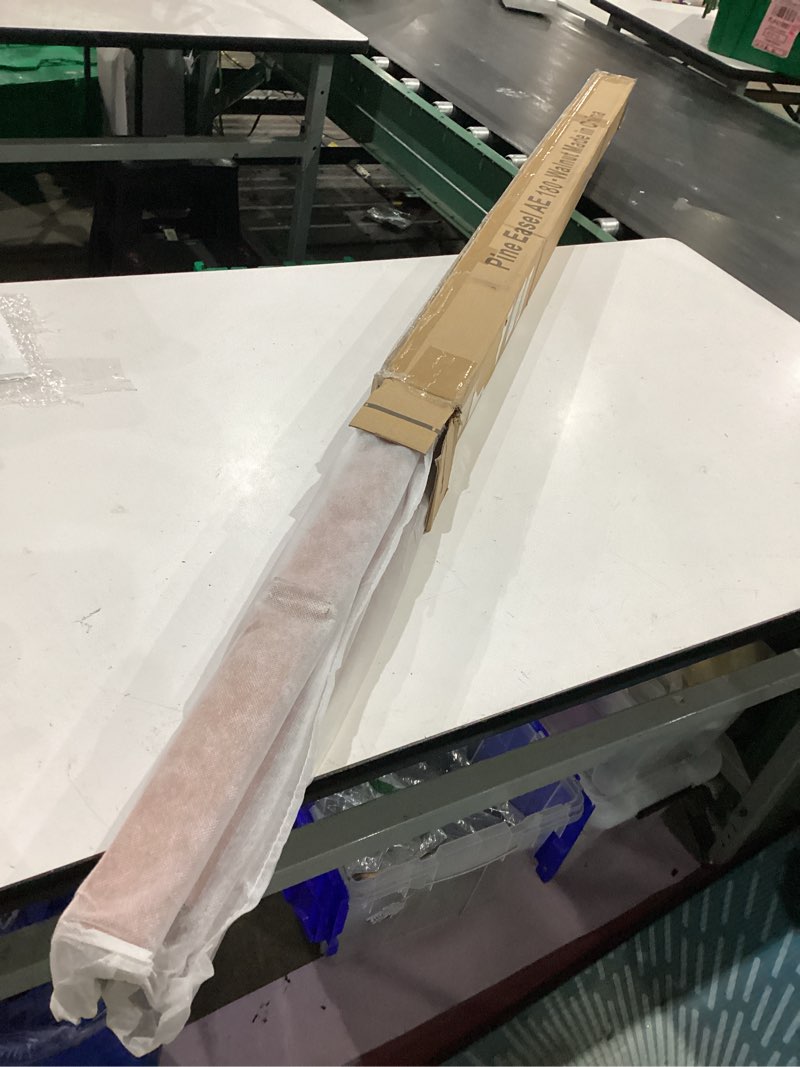 Condition photo showing As Is for large a-frame wooden painting display walnut easel, large adjustable pine wood standing easel holding canvas up to 60'', solid wood for display, wedding sign or painting-walnut
