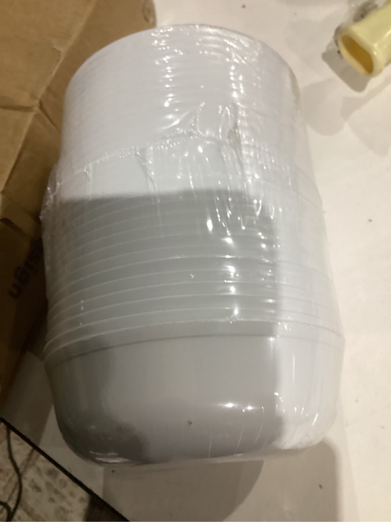 Condition photo showing Good Condition for [30 pack 16 oz bowls] edge collection white plastic party bowls premium heavyweight elegant disposable tableware dishes 16 oz bowls white