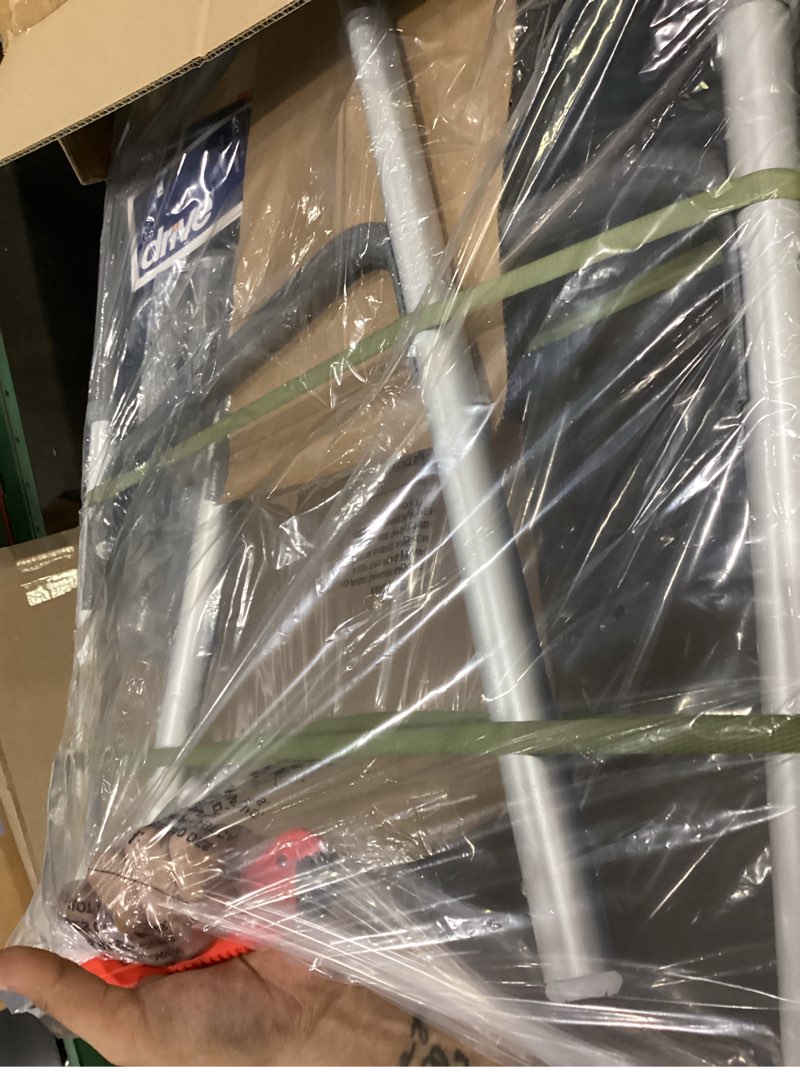 Condition photo showing Good Condition for drive medical 10220-1 aluminum bariatric walker with two buttons, gray gray bariatric