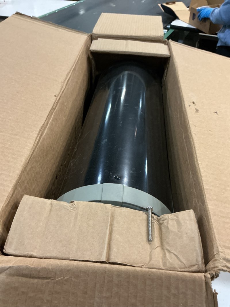 Condition photo showing As Is for Brunswick Large, Steel, Post Mount Mailbox, Black with Brushed Nickel