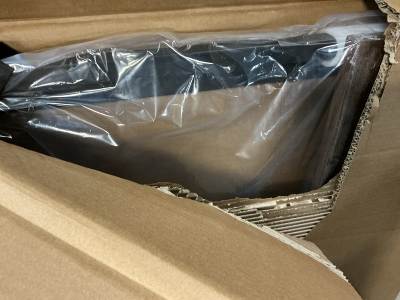 Condition photo showing New/Like New for Folding Desk - 31.5" Wood Top Foldable Desk for Small Spaces | No Assembly Required Compact Desk for Home Office, Writing, and Study Rustic Brown 31.5"W x 15.7"D