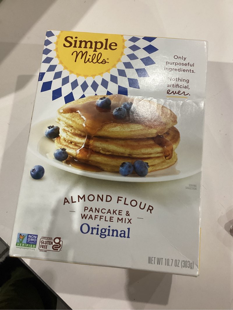 Condition photo showing New/Like New for Simple Mills Almond Flour Pancake Mix & Waffle Mix, Gluten Free, Made with whole foods, (Packaging May Vary), 10.7 Ounce (Pack of 1) Almond Flour Original 10.7 Ounce (Pack of 1)