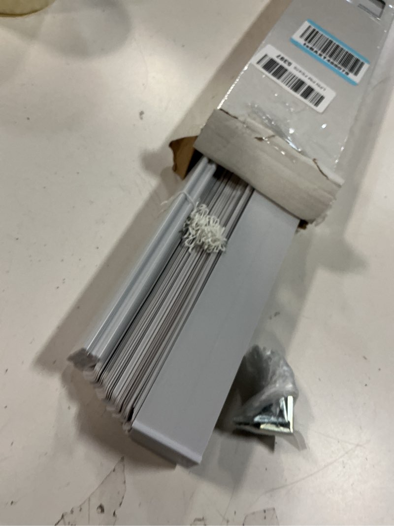 Condition photo showing Good Condition for Cordless Light Filtering Mini Blind - 30 Inch Width, 64 Inch Length, 1" Slat Size - Pearl White - Cordless GII Morningstar Horizontal Windows Blinds for Interior by Achim Home Decor 30"W x 64"H Pearl White