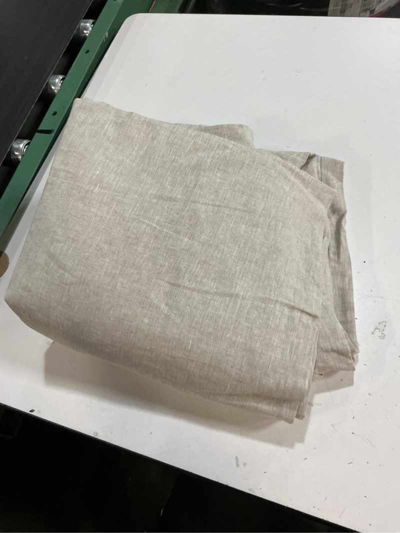 Condition photo showing Good Condition for quince european linen true blackout curtain - single 1 panel flax 96 in x 96 in 