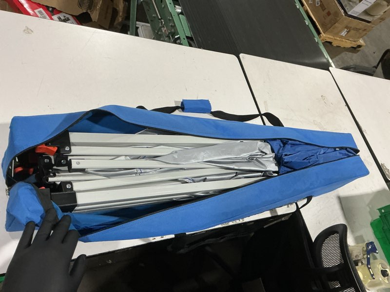 Condition photo showing Good Condition for ozark trail 10' x 10' instant slant leg canopy, blue, outdoor canopy