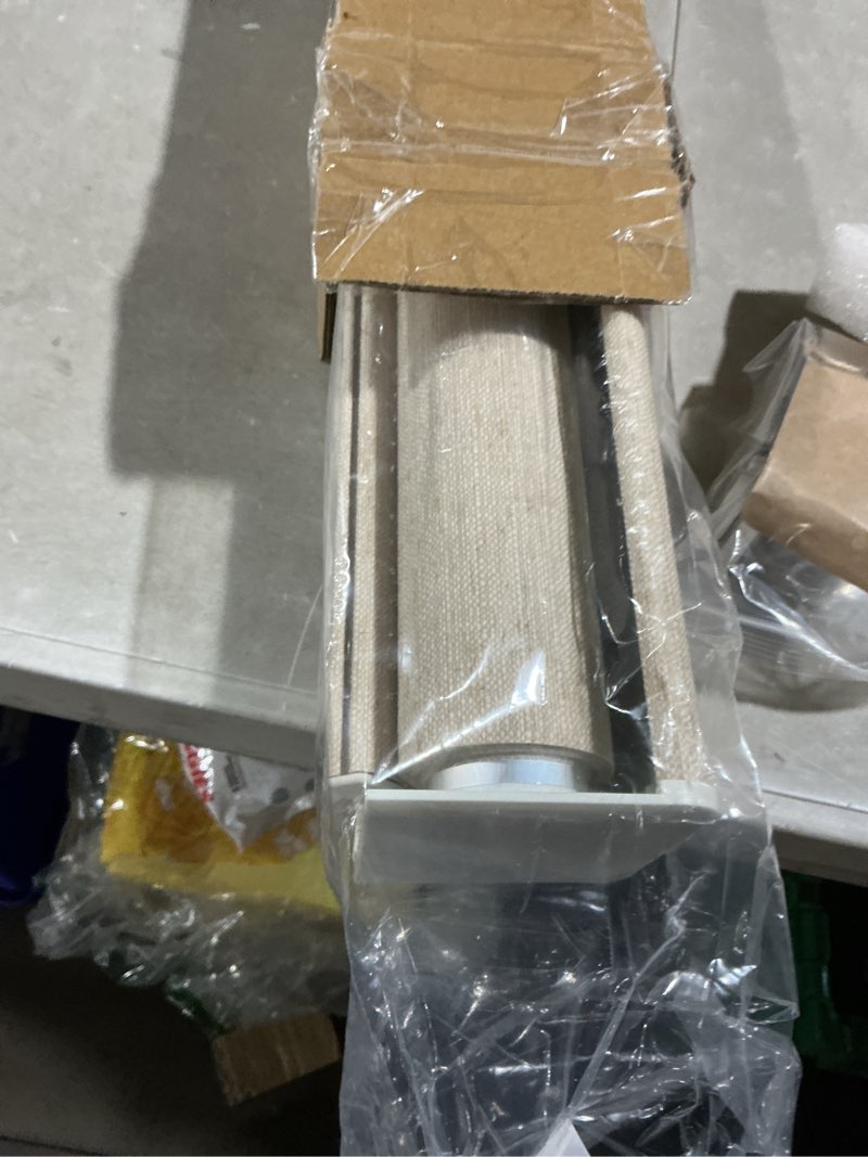 Condition photo showing Good Condition for persilux light filtering roller shades for window blinds,cordless,linen fabric,thermal insulated fabric uv protection shades for home,office,bedroom,door,light filtering-beige,21" w x 72" h 21"w x 72"h light filtering-beige