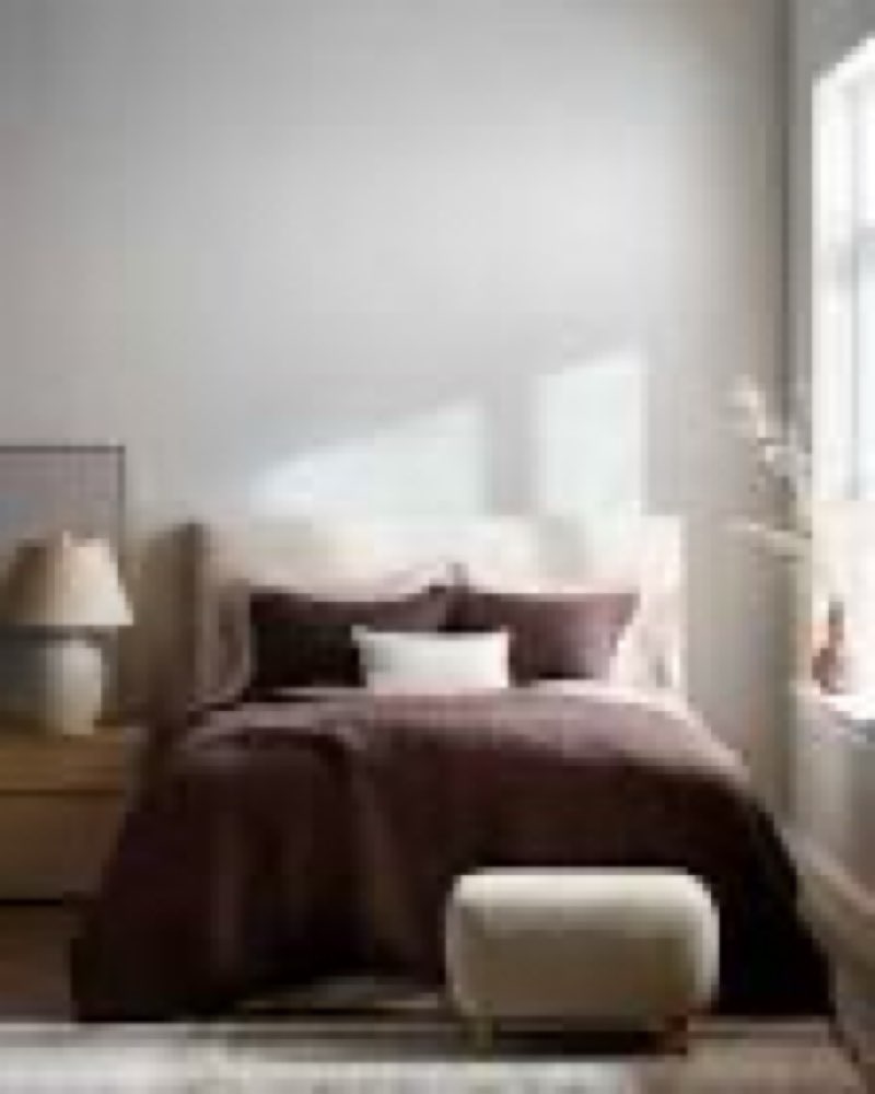 quince organic cotton hand stitched quilt set 3 pieces king brown