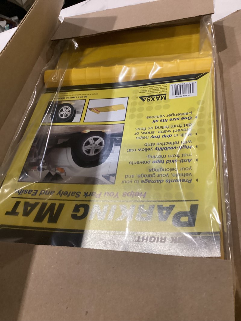 Condition photo showing Good Condition for maxsa 37356-rs park right 21" x 11" x 2" parking mat, yellow, amazon exclusive yellow 1-pack