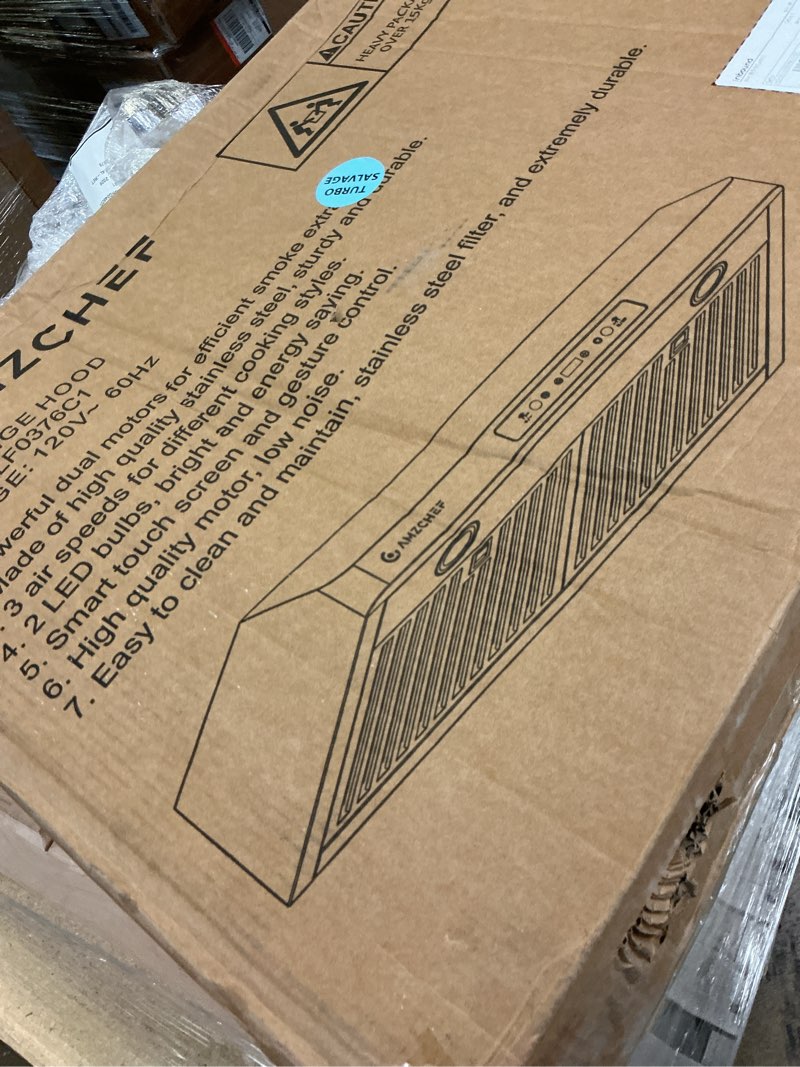 Condition photo showing Good Condition for 30 in. 700cfm ducted under cabinet range hood with touch display, led lights, and permanent filters in black