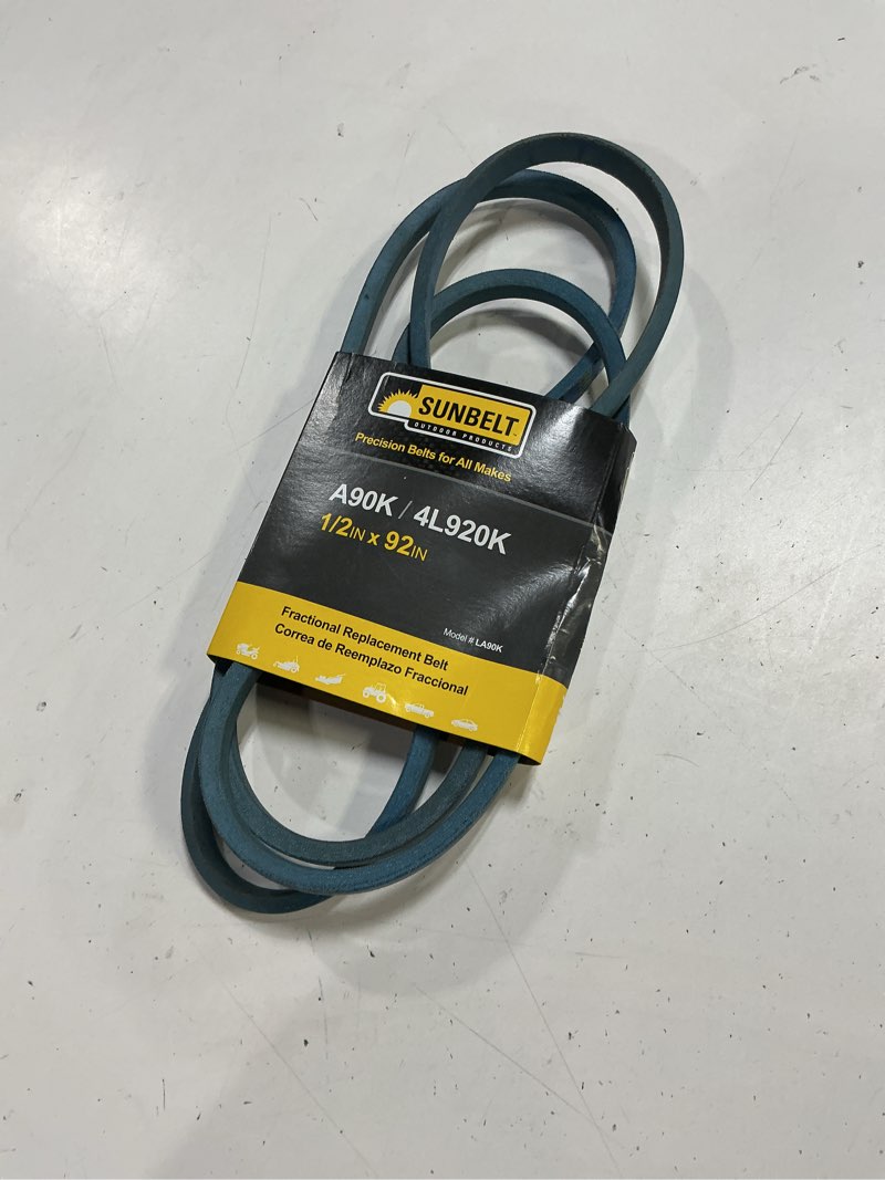 Condition photo showing New/Like New for sunbelt 1/2-in x 103-in deck/drive belt, multiple, replaces oem part number a101k, 4l1030k