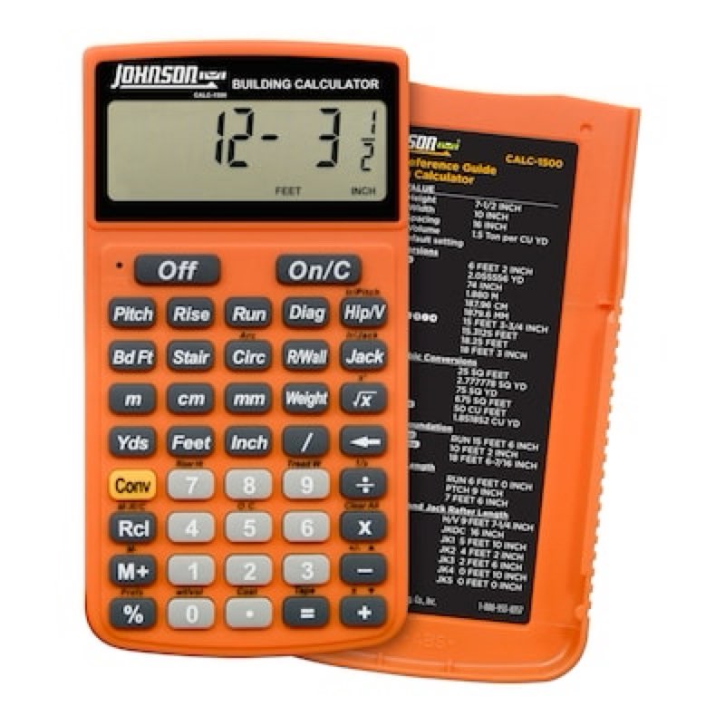 johnson level building calculator