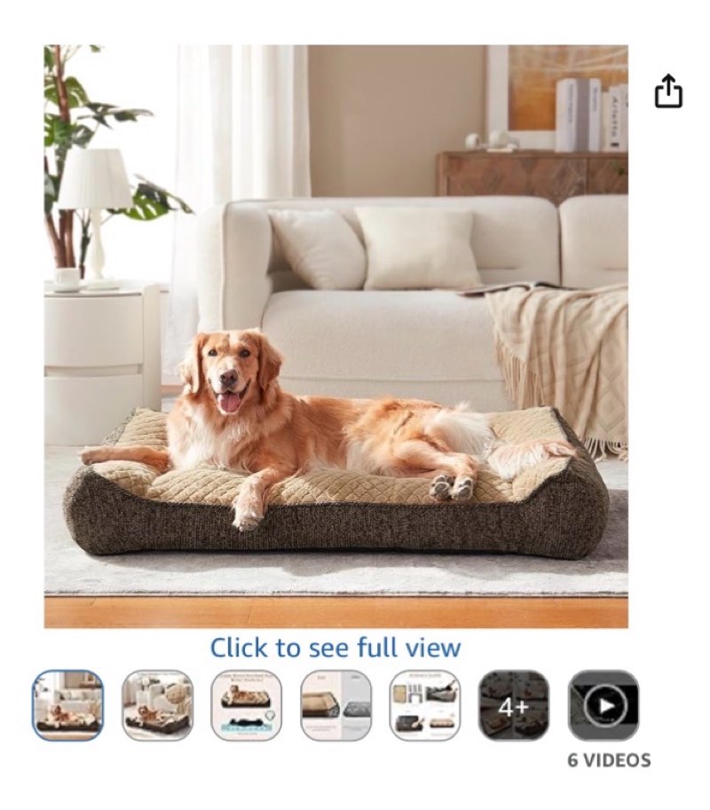 JOEJOY Extra Large Orthopedic Dog Beds Large Sized Dog, Extra Thick Supportive Big Dogs Bed with Sid