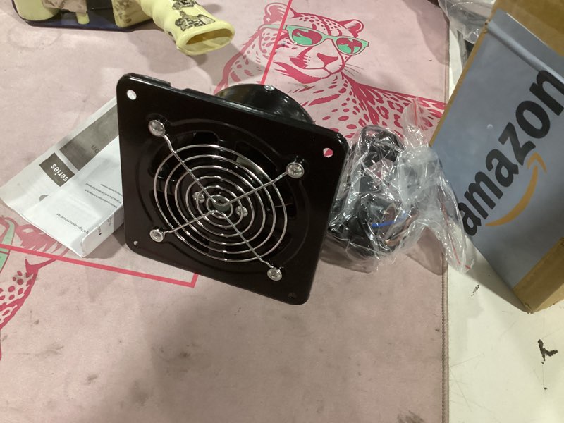 Condition photo showing Good Condition for 4 inch exhaust fan metal iron ventilation extractor, silence with anti-backflow check valve window and wall mount vent fans for home office kitchen bathroom grow tent garage black 4 inch