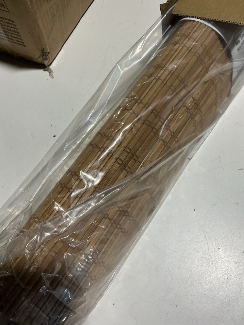 Condition photo showing Good Condition for lazblinds no tools no drill cordless bamboo roman shades, light filtering window treatment, roll up bamboo blinds for window 29'' w x 64'' h, tuscan b tuscan b 29'' w x 64'' h