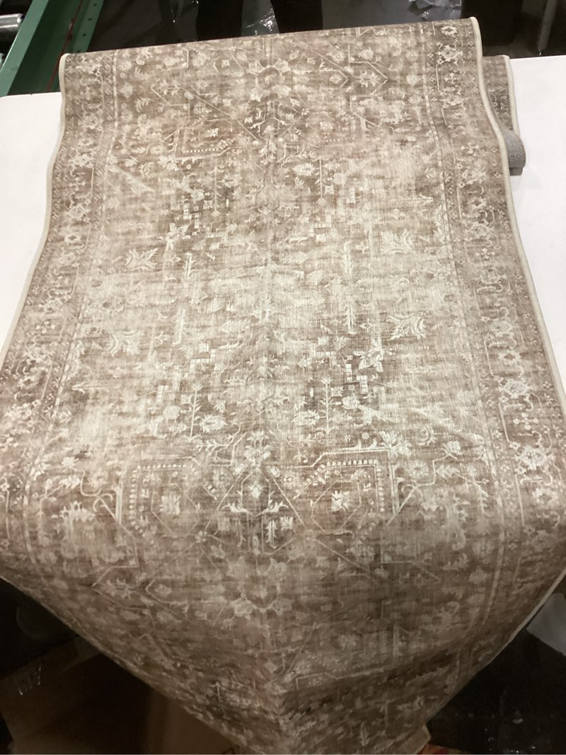 Condition photo showing As Is for Similar Hallway Washable Runner Rug 4x9Kitchen Rugs Entryway Rug Runner Vintage Soft Floor Mat Non Slip Indoor Farmhouse Carpet for Bathroom Living Room Bedroom (Brick) 4x9Brick