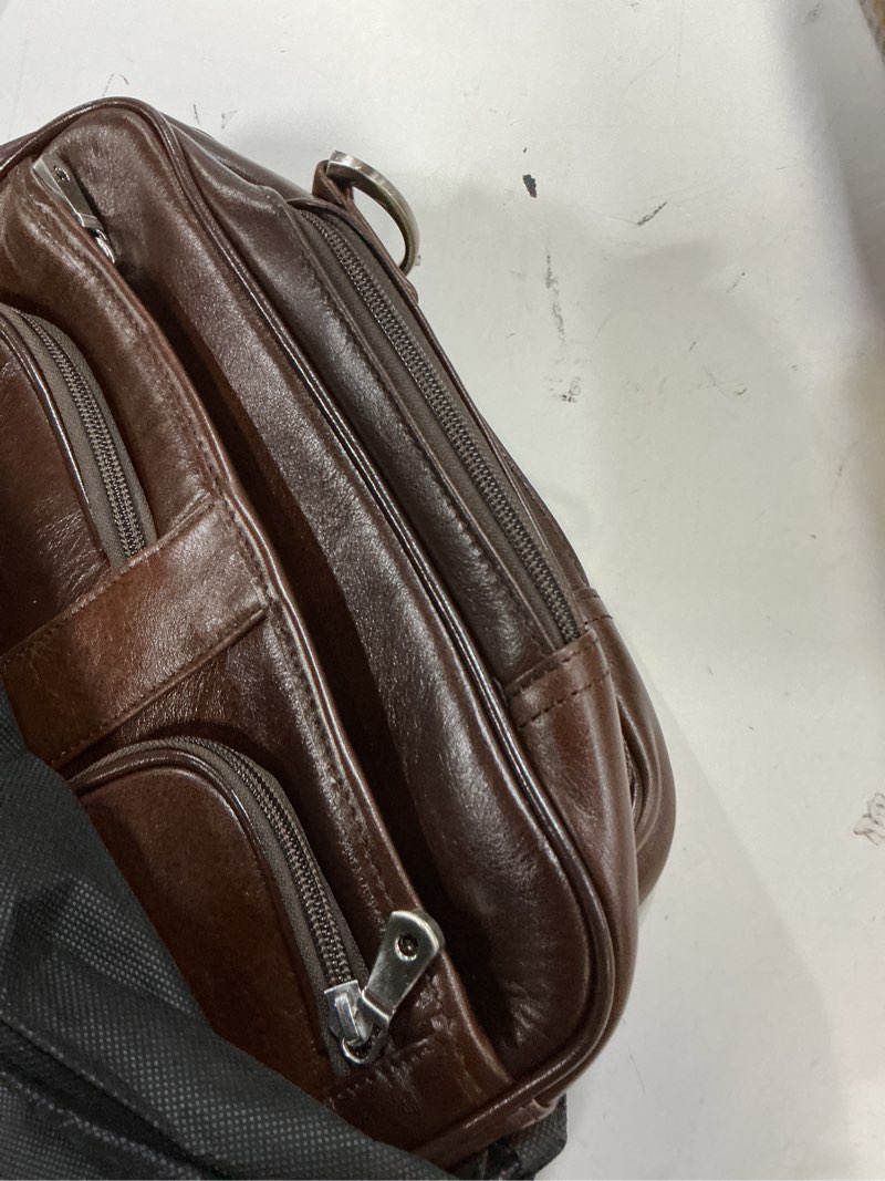 Condition photo showing Good Condition for augus business travel briefcase genuine leather duffel bags for men laptop bag fits 15.6 inches laptop
