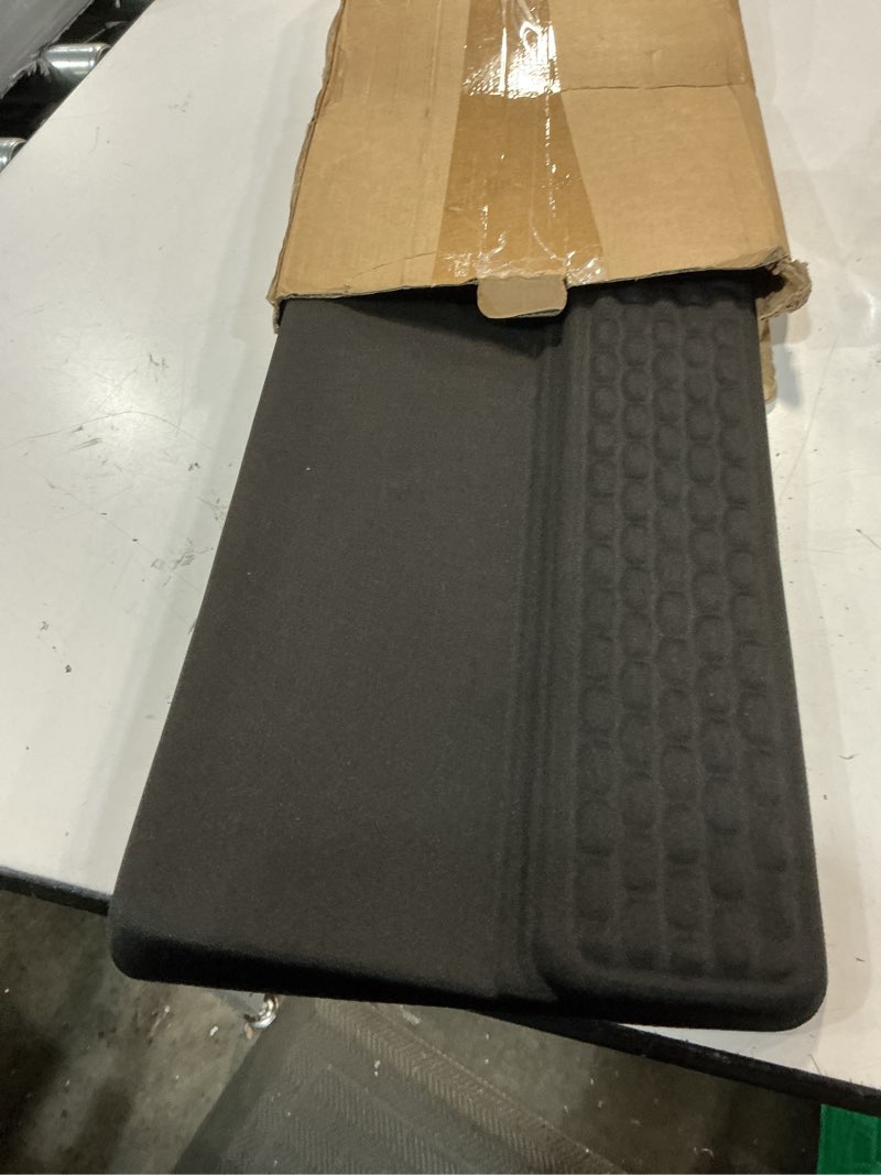 Condition photo showing Good Condition for computer keyboard stand with wrist rest, ergonomic tilted keyboard holder - keyboard riser with wrist pad - keyboard tray support for office home - black keyboard stand - black