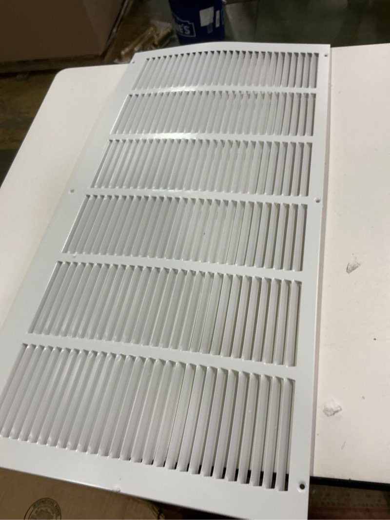 Condition photo showing Good Condition for VOISEN Return Air Grille,Fits 30x8 Duct Opening,Steel Return Vent Cover, White Vent Cover Grill for Sidewall and Ceiling,HAVC Cold Air Return Vent Cover,Overall Size:31.8"W X 9.8"H