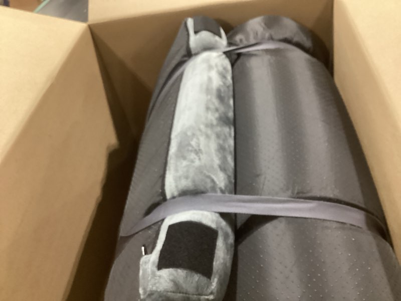 Condition photo showing Good Condition for cymula memory foam camping mattress pad,3inch sleeping pad for camping,non-slip bottom floor cot car mattress bed with retaining portable roll up mattress pad mat for travel truck guest bed tent cot:72*24*3 grey
