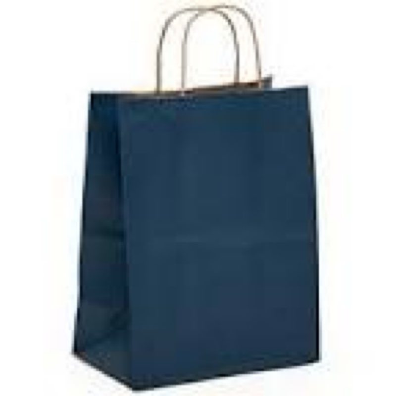 Kraft paper bag navy blue 16x16x12 100 pieces