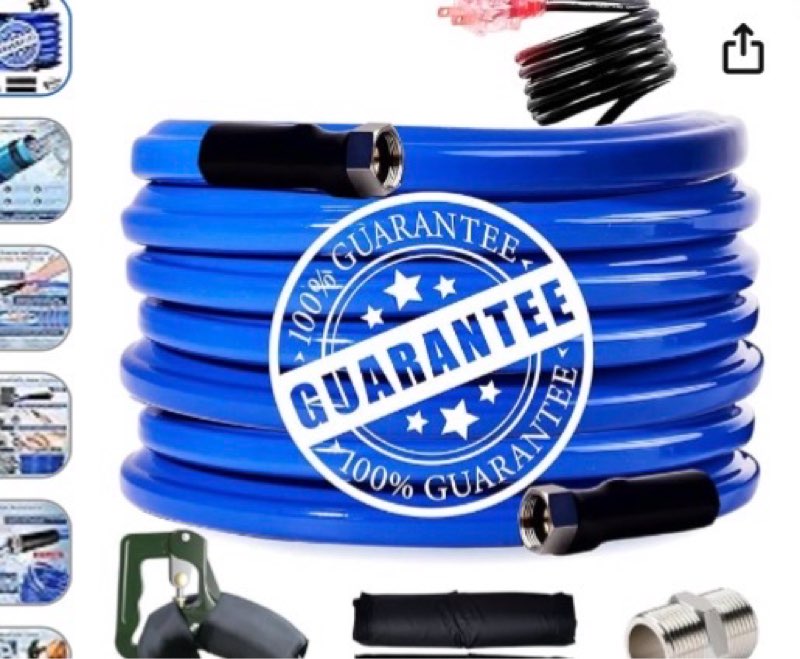 15ft, heated water hose for rv,-45 ? anti-freezing ?electrically heated hoses of rv accessories for camping/garden/farm/henhouse/stble