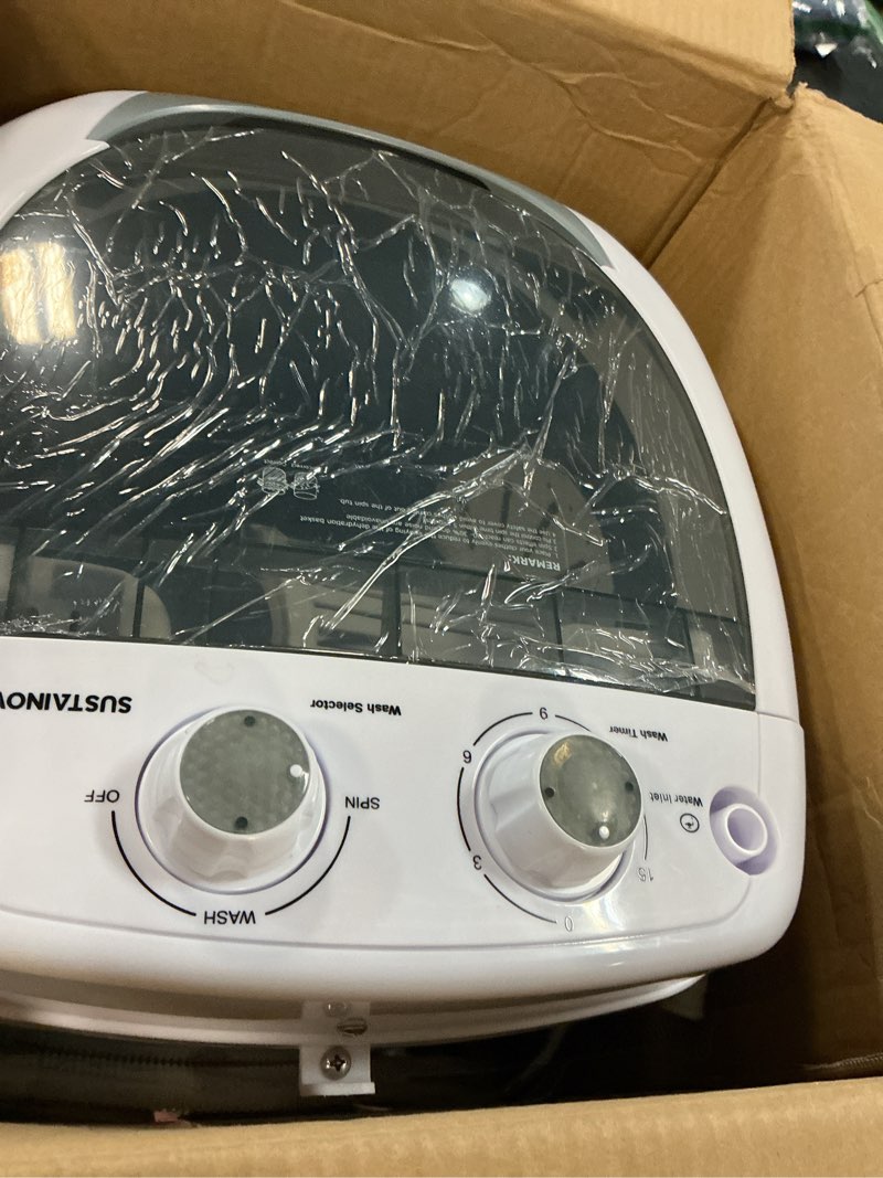 Condition photo showing Good Condition for elevon mini spin dryer portable washing machine, compact laundry for home, apartment, rv, gray mini, gray