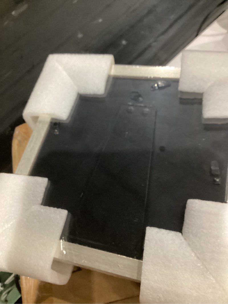 Condition photo showing Good Condition for 8x8 Wooden Picture Frame Set of 4 (with 6x6 4x4 Mat), Solid Wood with Real HD Glass, Tabletop or Wall Mount, Home Office Photo Frames Collage Wall Décor, Silver Silver 8x8