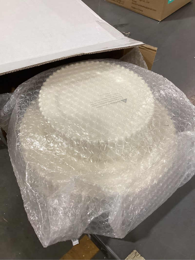 Condition photo showing Good Condition for u-qe 60pcs ivory plastic plates - beaded ivory plates disposable heavy duty - perfect for party, baby shower, wedding, birthday - include 30pcs 10inch dinner plate & 30pcs 7inch dessert plate