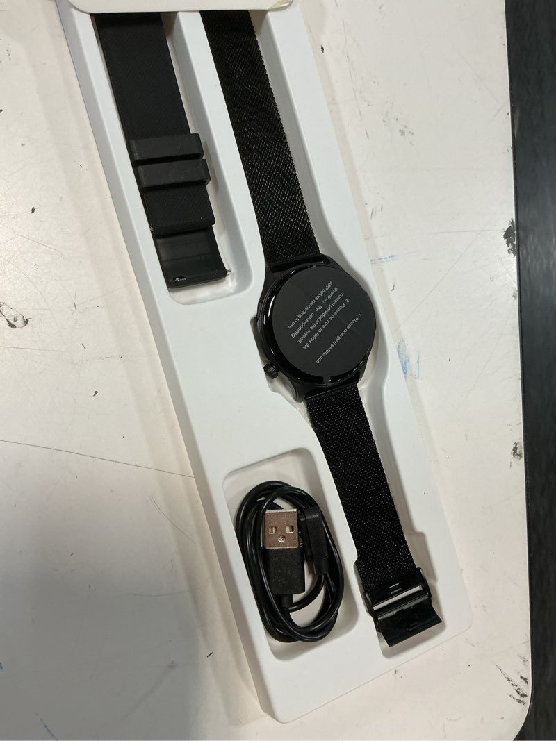 Condition photo showing Good Condition for smart watch for men women fitness: make answer call waterproof digital mens watches running pedometer smartwatch android phone iphone samsung compatible sleep spo2 heart rate monitor step tracker black