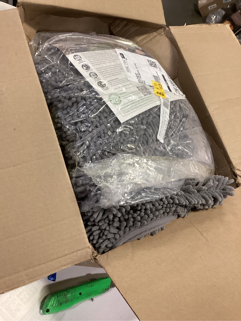 Condition photo showing Good Condition for Furhaven 60" x 48" Highly Absorbent Dog Door Mat for Muddy Paws, 100% Washable, Perfect for Entryway, Kitchen, & Bathroom Use - Chenille Shammy Rug - Charcoal (Gray), Jumbo Plus/XXXL 60" x 48" (XXX-Large) Charcoal (Gray)