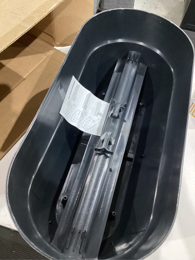 Condition photo showing Good Condition for emsco group bloomers railing planter with drainage holes – 24" weatherproof resin planter – charcoal