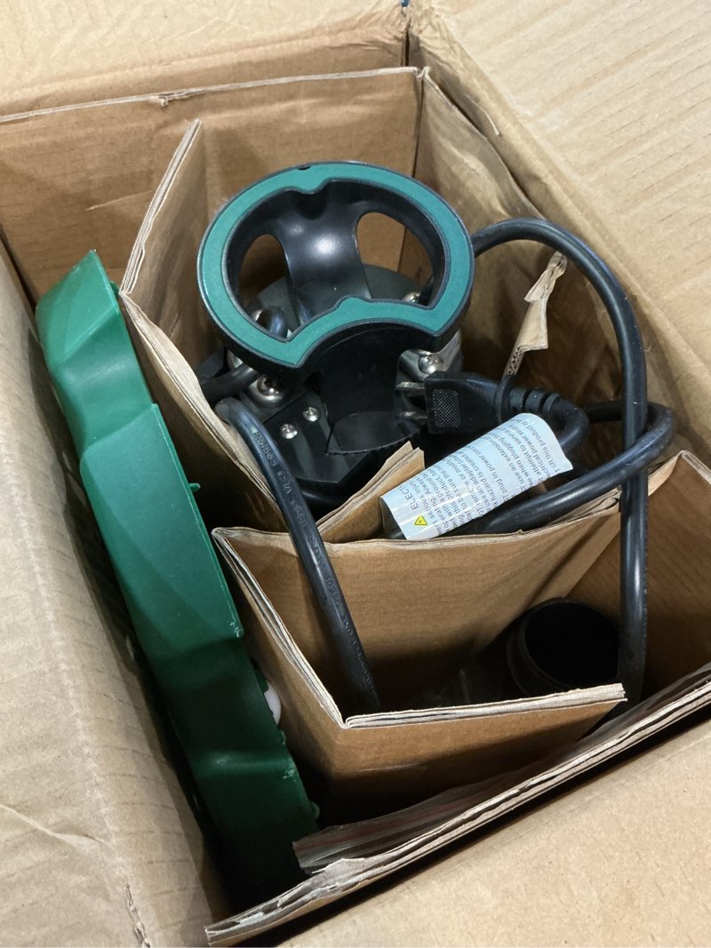 Condition photo showing Good Condition for pumpman automatic submersible pool cover pump 110 v 1/4 hp 2800 gph with 2/5” check valve adapter for all swimming pools spas hot tubs rooftops water beds with 10ft power cord