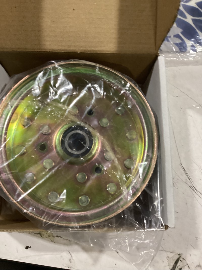 Condition photo showing Good Condition for 539103258 510057201 idler pulley for lawn mower - 103258 tall idler pulley fit for hu sqvarna zthkw4818a zthql4221a 968999157 riding mower, lz5225 lz5227 lz6123 lz6125 zero turn mower