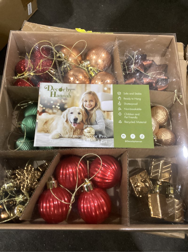 The Holiday AisleÂ® 45ct Small Shatterproof Red Green Gold Christmas Ornaments Set