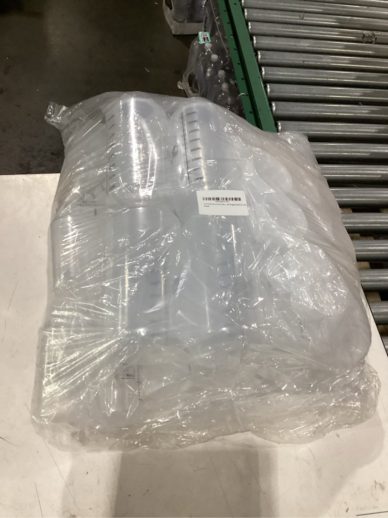 Condition photo showing New/Like New for 38 pcs multi-size pp lab reagent bottles with scales-wide mouth chemical plastic resistant storage containers, airtight leakproof graduated sample bottles for laboratory liquids(20x8oz,12x17oz,6x34oz)