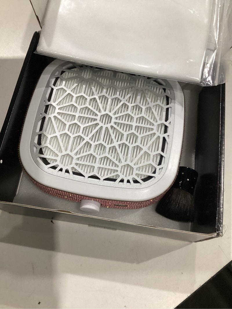 Condition photo showing Good Condition for nail dust collector, cordless dust collector nail tech, compact powerful 6000rpm nail vacuum fan rechargeable dust extractor for acrylic gel polish manicure pedicure for home, pink b-pink diamond