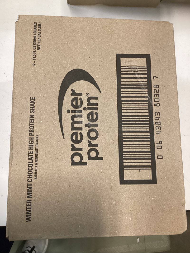 Condition photo showing New/Like New for Premier Protein Shake, Limited Edition, Winter Mint Chocolate, 30g Protein, No Added Sugar, 24 Vitamins & Minerals to Support Immune Health, 11.5 fl oz, 12 Pack Limited Edition: Winter Mint Chocolate 11.5 Fl Oz (Pack of 12)