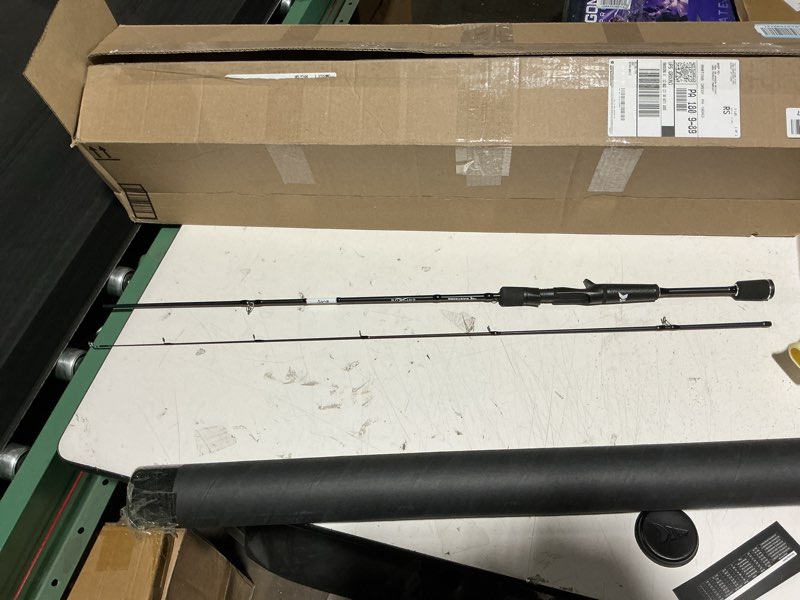 Condition photo showing As Is for kastking crixus fishing rods,im6 graphite spinning rod & casting rod w/zirconium oxide ring stainless steel guides, superpolymer handle b:cast 7'0"-heavy - fast-2pcs