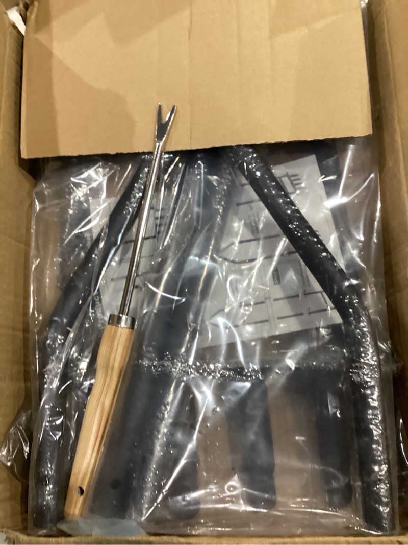 Condition photo showing As Is for manual lawn aerator tool, heavy duty detachable iron grass aerator with root weeder, reducing soil compaction, yard aeration tool for garden & lawn care