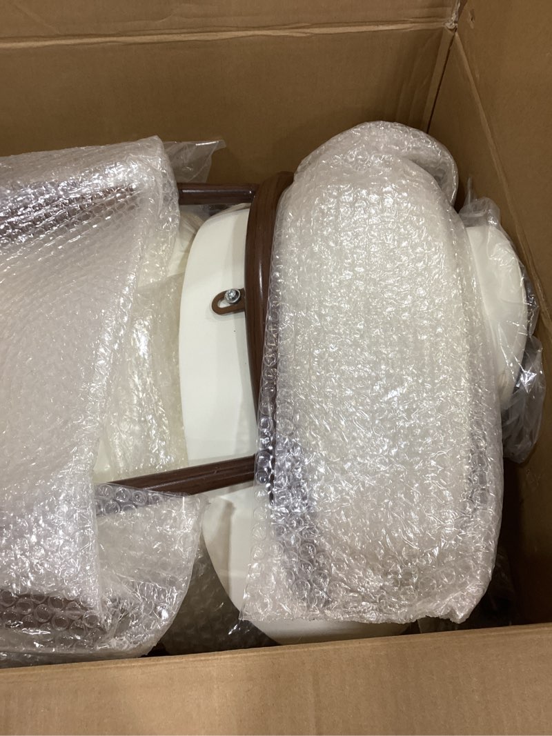 Condition photo showing New/Like New for Kitchen Dining Chairs Set of 2 Modern Upholstered Leather Farmhouse Dining Room Chair with Metal Legs, Walnut Leg/Beige