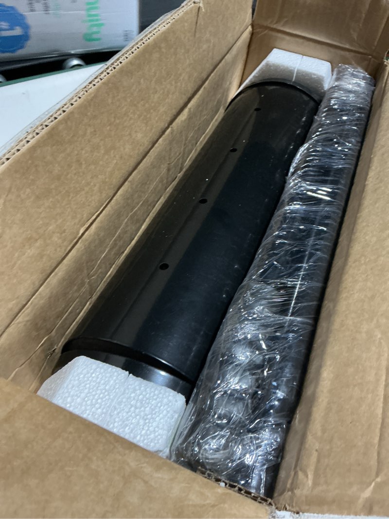 Condition photo showing As Is for vevor rolling lawn aerator, 18-inch heavy-duty manual rolling aerator lawn with detachable handle and 27 iron spikes, rolling lawn aeration tool for garden patio yard compacted soils and lawns, black rolling 18-inch