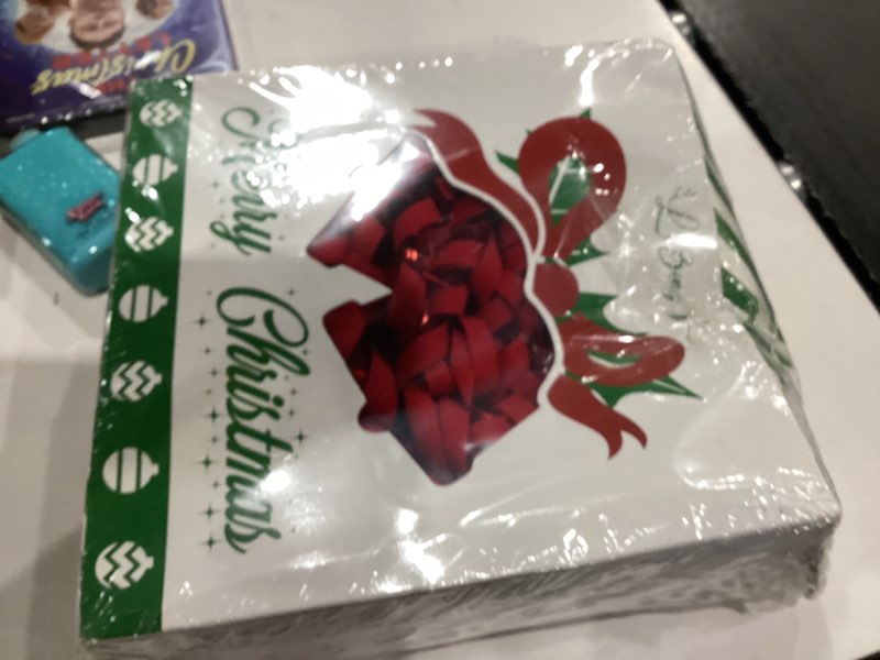 Condition photo showing New/Like New for 6 Inch x 12 Counts Red Velvet Ribbon Bow with Self Adhesive Curly Bows for Gift Wrapping, Wedding, Baby Shower, Party, Valentines Gift Bows for Presents, Baskets, Wine Bottles Red 6"