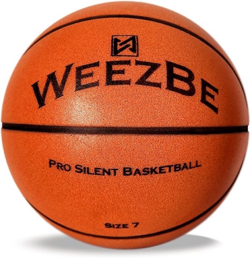 Silent Basketball Size 7 (29.5") – Grooved Airless Indoor Basketball for Quiet Dribbling & Training, Pro PU Foam Ball with Real Grip, Higher Bounce, Noiseless Design, Non-Deforming Packaging