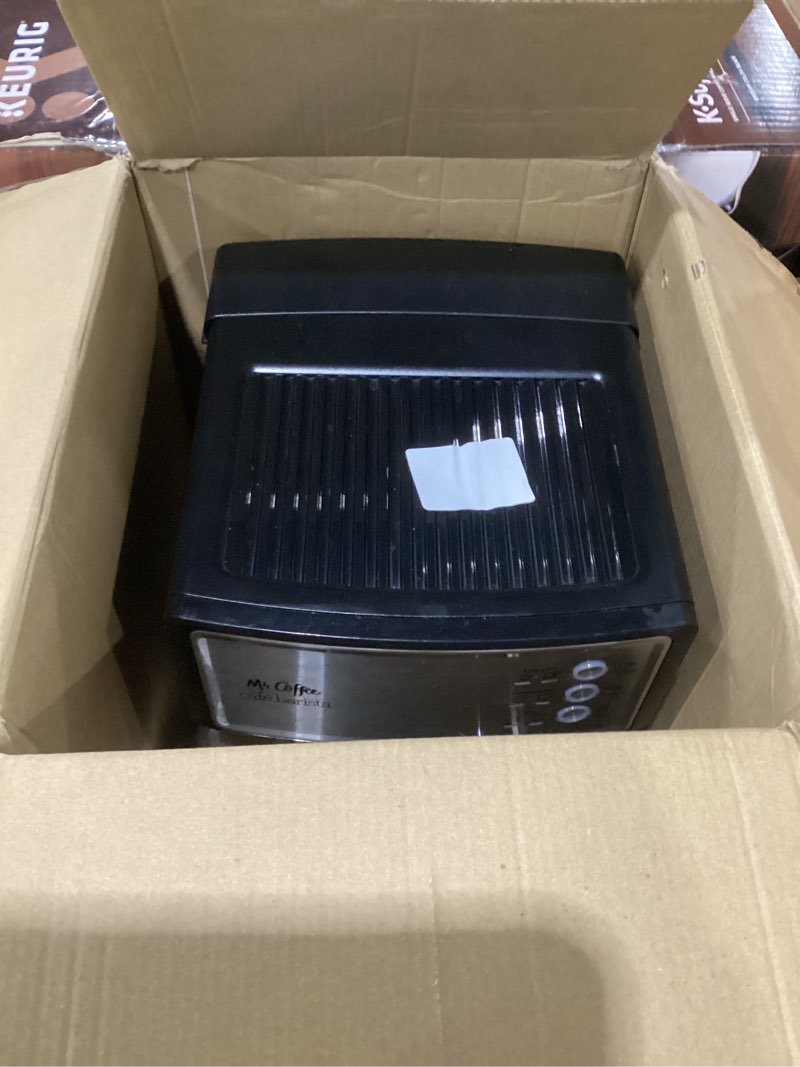 Condition photo showing As Is for Mr. Coffee Espresso and Cappuccino Machine Stainless Steel Programmable Coffee Maker with Automatic Milk Frother 15-Bar Pump Ideal for Home Baristas